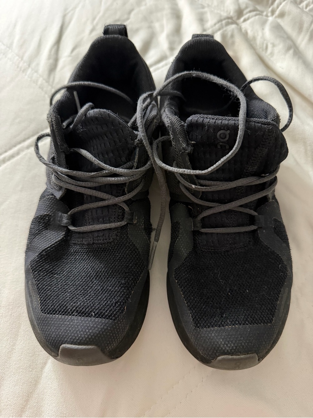 On Running Kids Black Lace-Up Sneakers